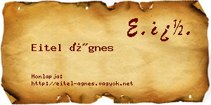Eitel Ágnes névjegykártya