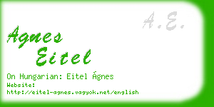 agnes eitel business card